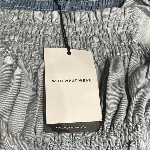 Who What Wear Cinched-Waist Top Blouse Womens Puff Sleeve Sz 2X, 3X 100% Cot… - Picture 5 of 5